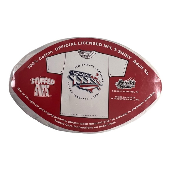 NFL SuperBowl 2002 Licensed New Orleans T-Shirt Stuffed Shirts Adult XL White - Picture 2 of 3